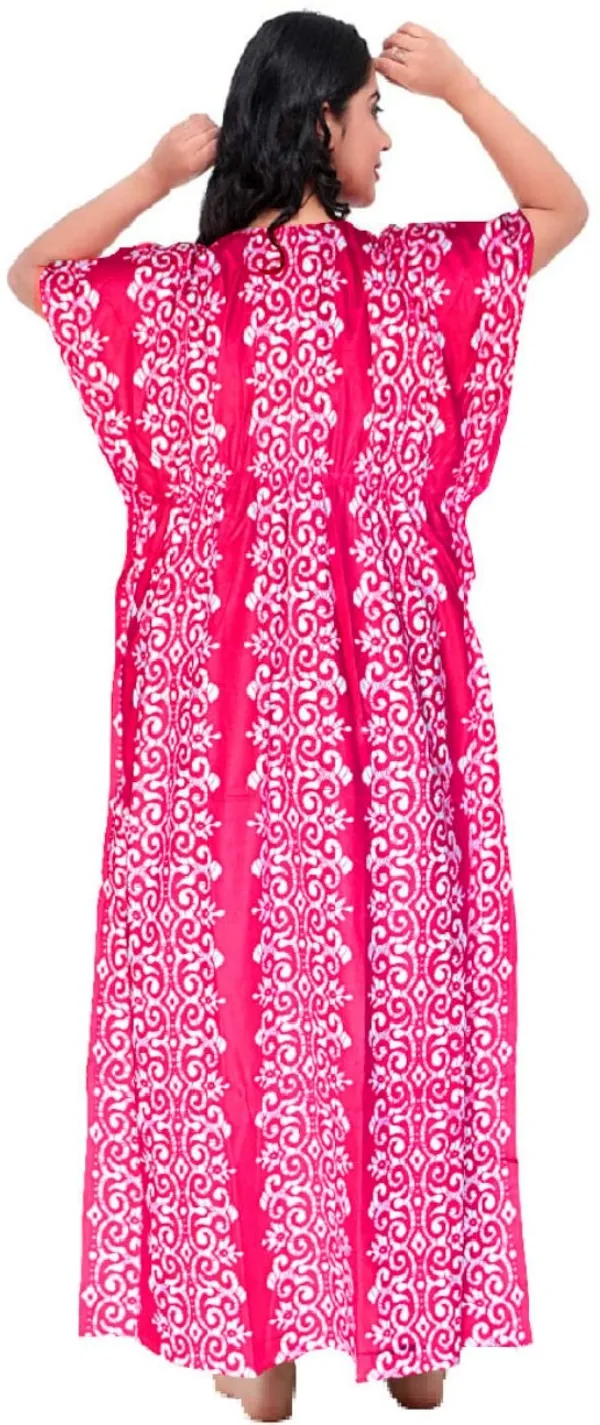 Pack_of_2_Pure_Cotton_Printed_Nighty_For_Women_|_Pink_&_Maroon