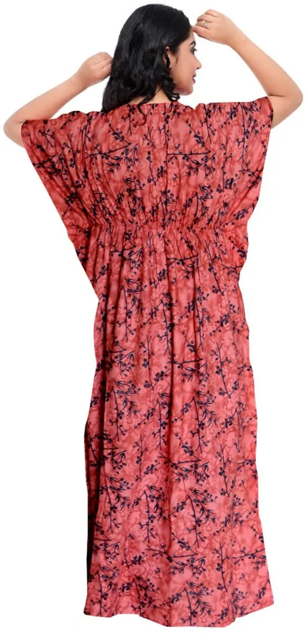 Pack_of_2_Pure_Cotton_Printed_Nighty_For_Women_|_Orange_&_Maroon