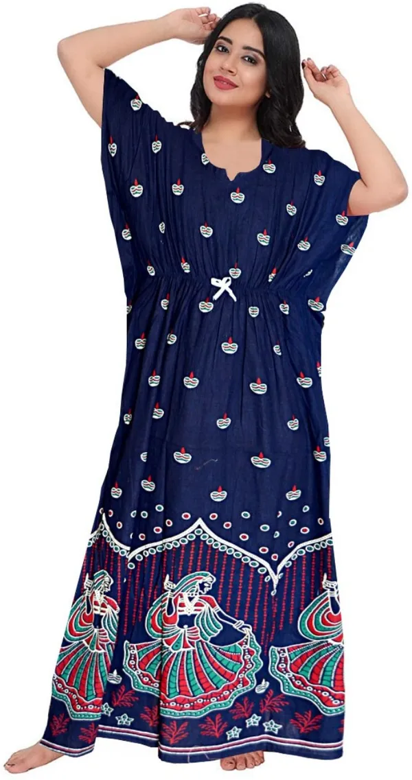 Pack_of_2_Pure_Cotton_Printed_Nighty_For_Women_|_Red_&_Blue