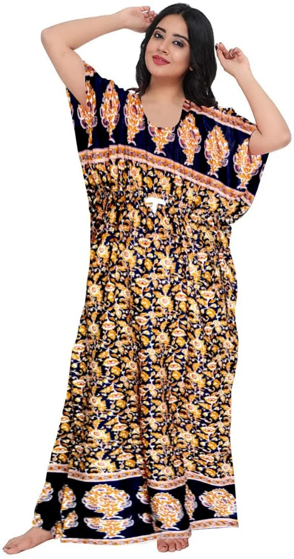 Pack_of_2_Pure_Cotton_Printed_Nighty_For_Women_|_Pink_&_Brown