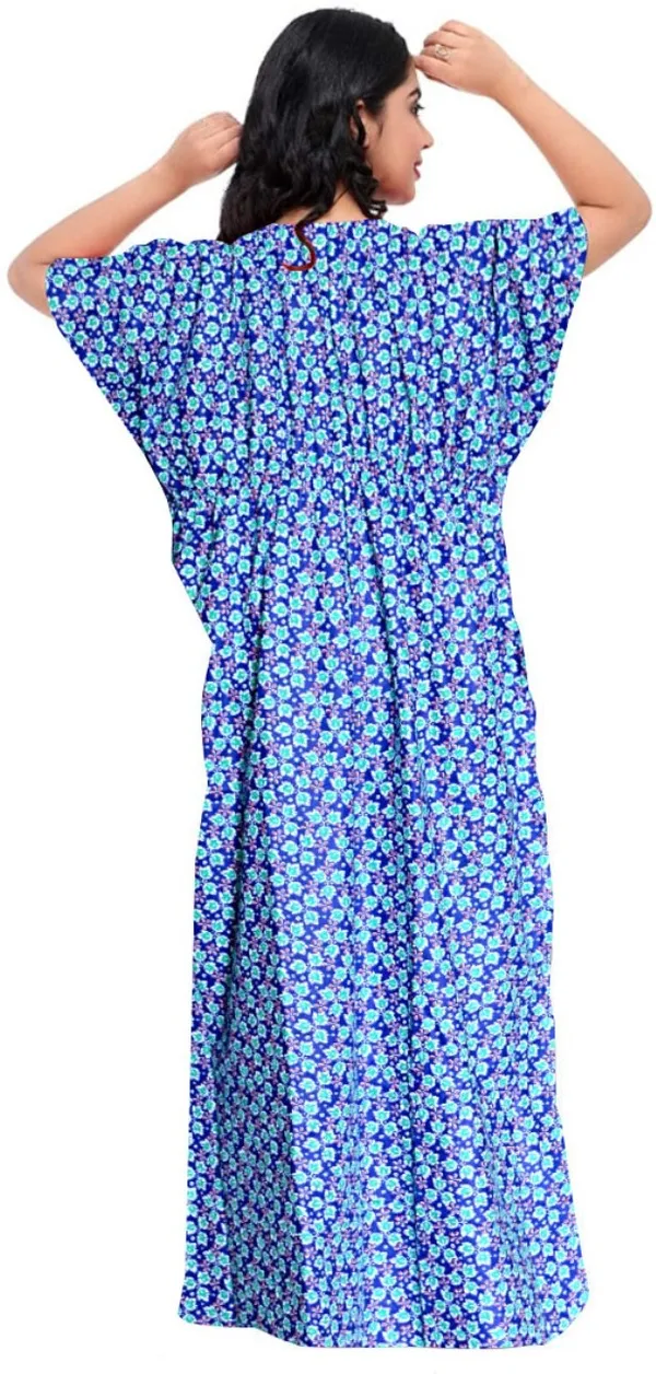 Pack_of_2_Pure_Cotton_Printed_Nighty_For_Women_|_Blue_&_Maroon