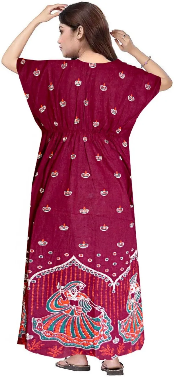 Pack_of_2_Pure_Cotton_Printed_Nighty_For_Women_|_Black_&_Maroon