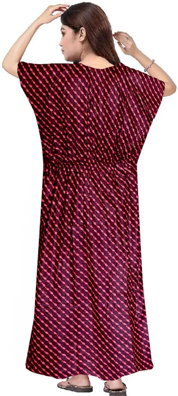 Pack_of_2_Pure_Cotton_Printed_Nighty_For_Women_|_Maroon_&_Yellow