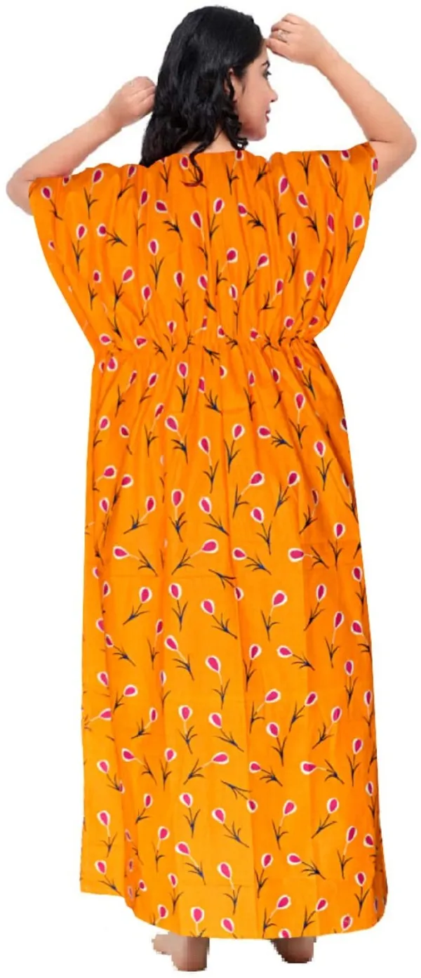 Pack_of_2_Pure_Cotton_Printed_Nighty_For_Women_|_Maroon_&_Yellow