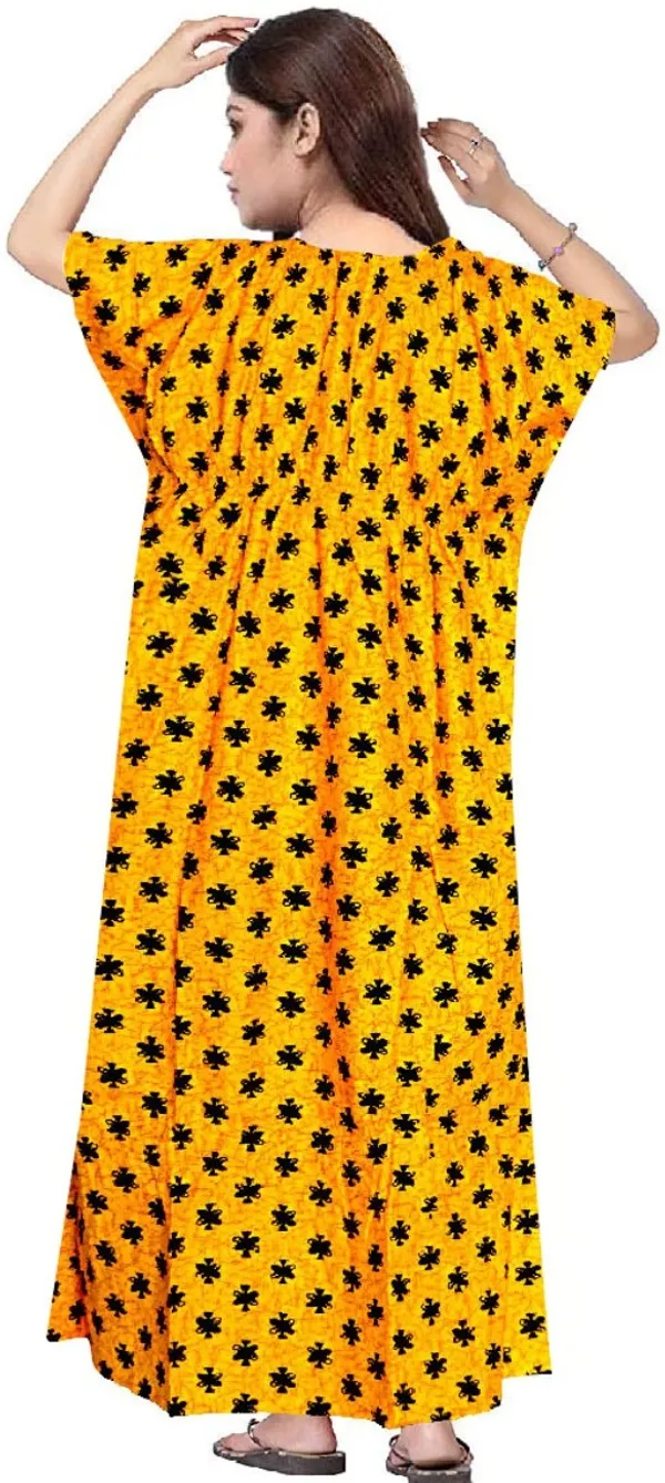 Pack_of_2_Pure_Cotton_Printed_Nighty_For_Women_|_Yellow_&_Black