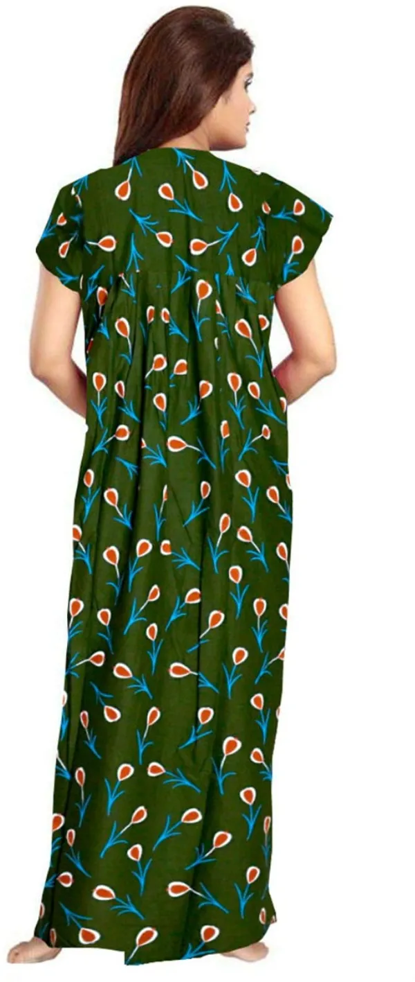 Pack_of_2_Pure_Cotton_Printed_Nighty_For_Women_|_Green_&_Blue