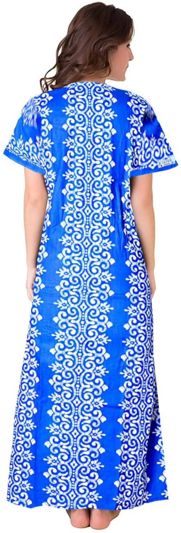 Pack_of_2_Pure_Cotton_Printed_Nighty_For_Women_|_Red_&_Blue