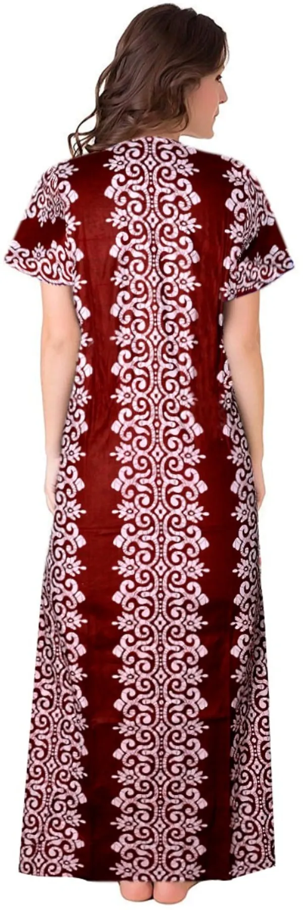 Pack_of_2_Pure_Cotton_Printed_Nighty_For_Women_|_Black_&_Maroon