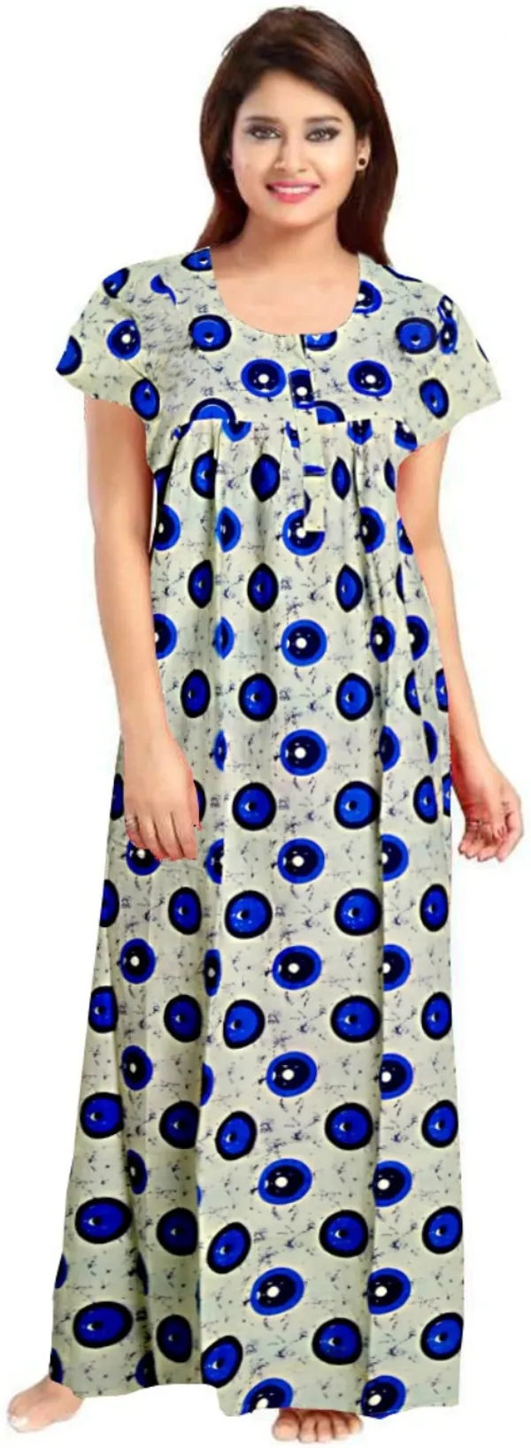 Pack_of_2_Pure_Cotton_Printed_Nighty_For_Women_|_Blue_&_Black