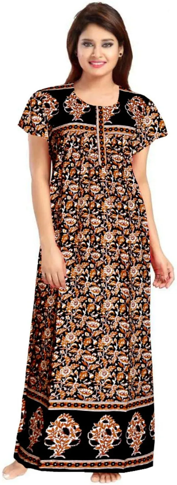 Pack_of_2_Pure_Cotton_Printed_Nighty_For_Women_|_Black_&_Blue