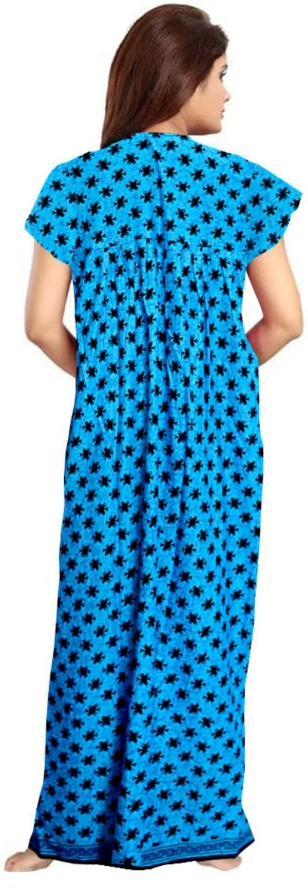 Pack_of_2_Pure_Cotton_Printed_Nighty_For_Women_|_Blue_&_Red