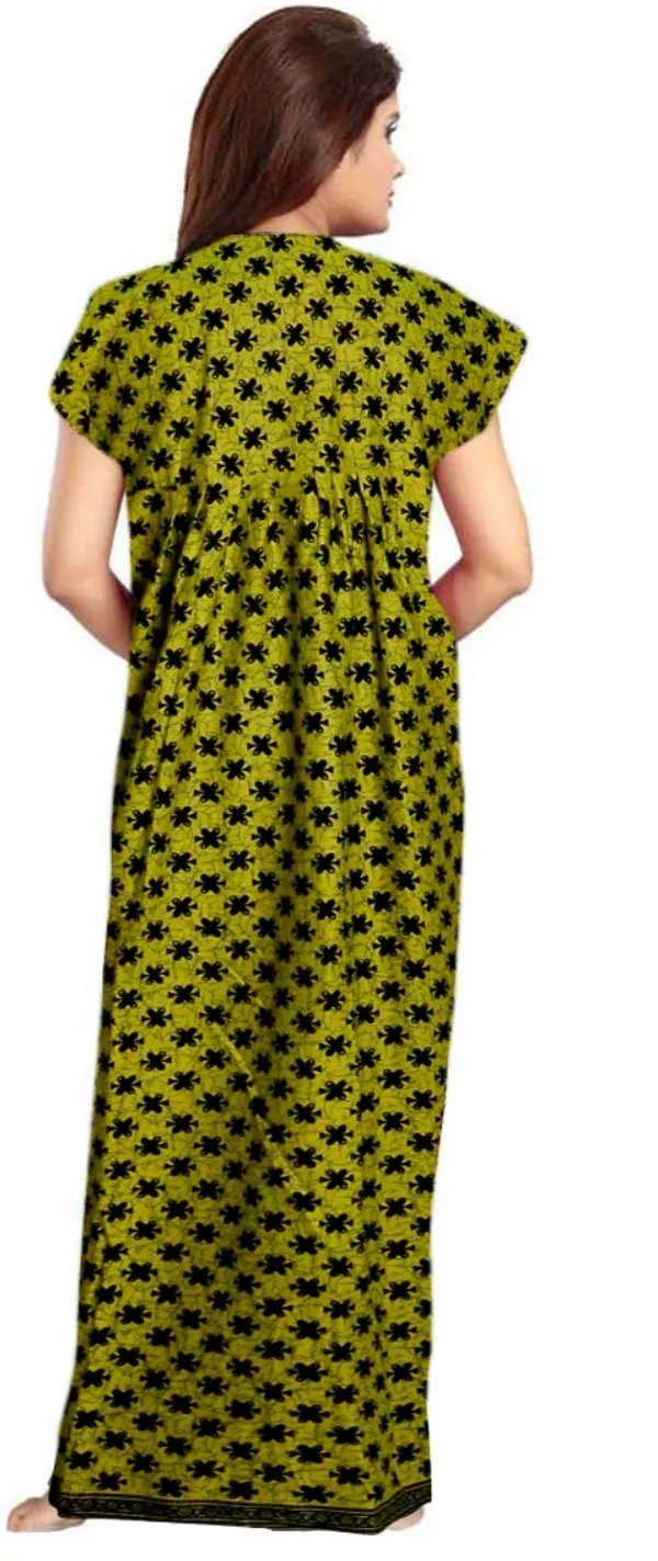 Pack_of_2_Pure_Cotton_Printed_Nighty_For_Women_|_Blue_&_Green