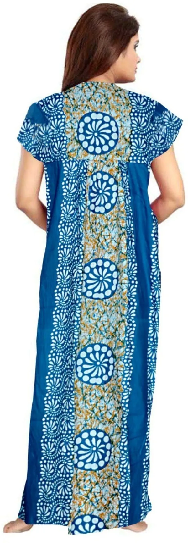 Pack_of_2_Pure_Cotton_Printed_Nighty_For_Women_|_Orange_&_Blue