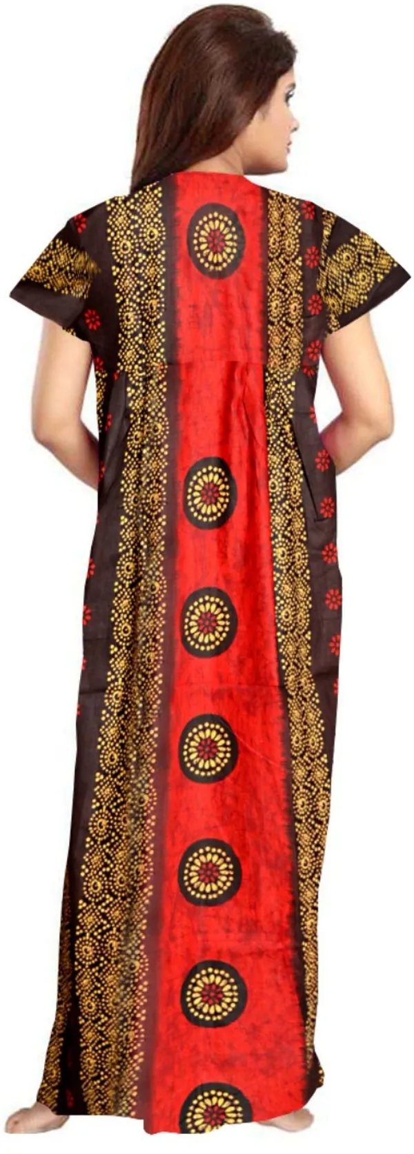 Pack_of_2_Pure_Cotton_Printed_Nighty_For_Women_|_Red_&_Green