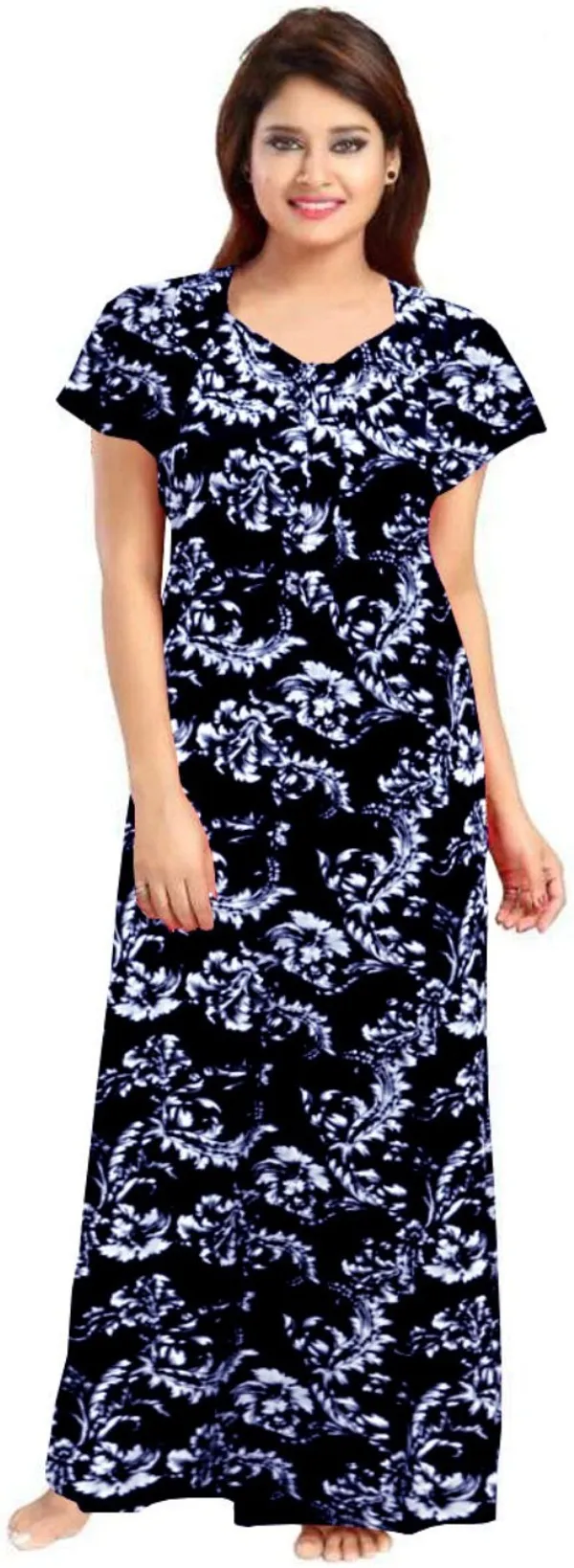 Pack_of_2_Pure_Cotton_Printed_Nighty_For_Women_|_Blue_&_Red