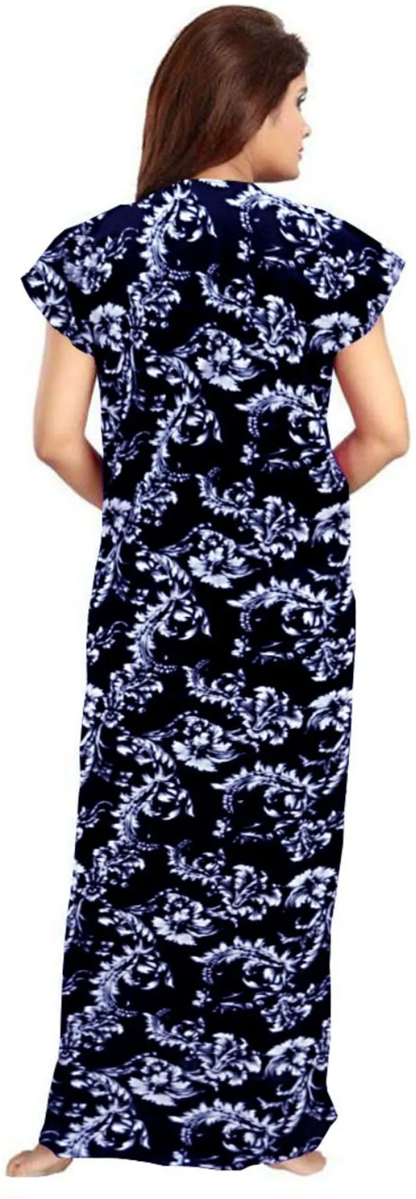 Pack_of_2_Pure_Cotton_Printed_Nighty_For_Women_|_Blue_&_Red