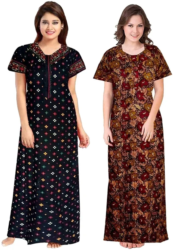 Pack_of_2_Pure_Cotton_Printed_Nighty_For_Women_|_Multicolor