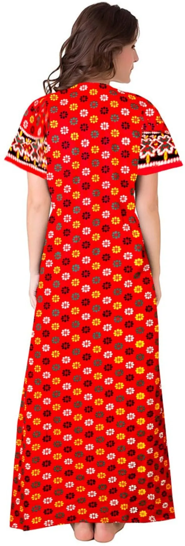 Pack_of_2_Pure_Cotton_Printed_Nighty_For_Women_|_Red_&_Maroon