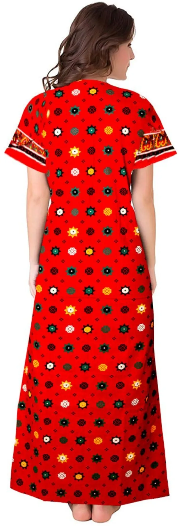 Pack_of_2_Pure_Cotton_Printed_Nighty_For_Women_|_Red_&_Blue
