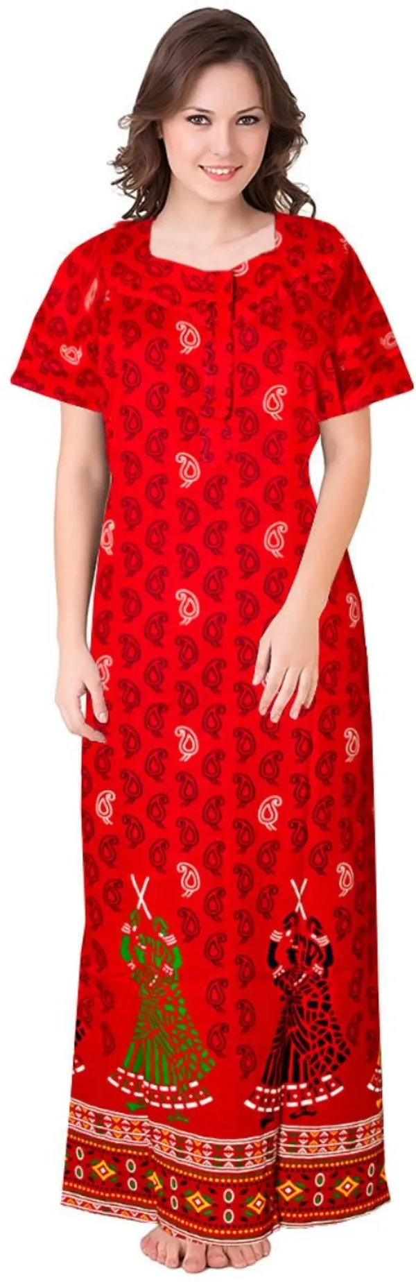 Pack_of_2_Pure_Cotton_Printed_Nighty_For_Women_|_Red_&_Multicolor