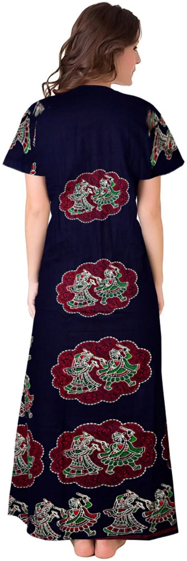 Pack_of_2_Pure_Cotton_Printed_Nighty_For_Women_|_Blue_&_Red