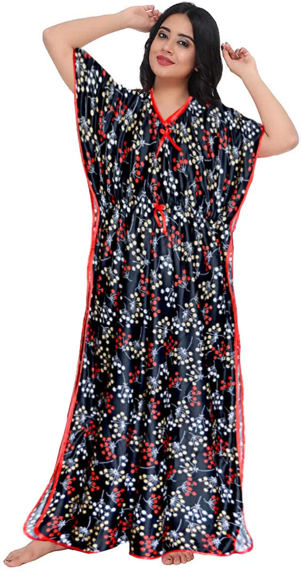 Pack_of_2_Satin_Printed_Kaftan_Nighty_For_Women_|_White