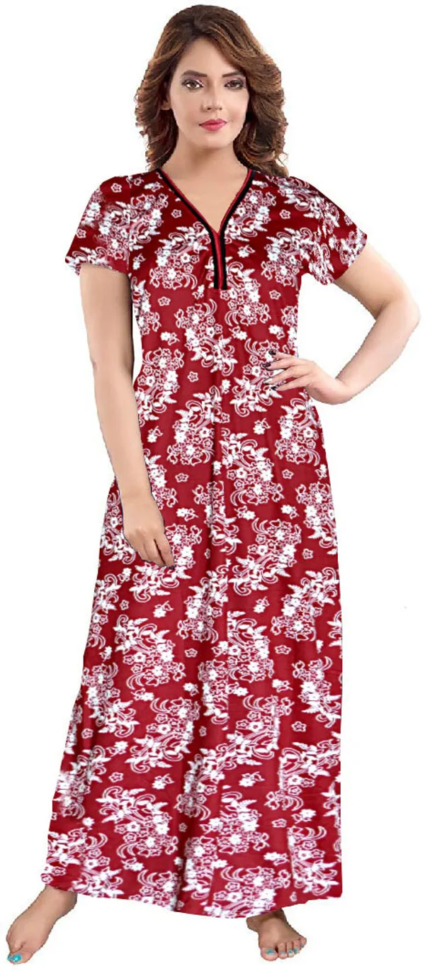 Pack_of_2_Satin_Printed_Nighty_For_Women_|_Blue_&_Maroon