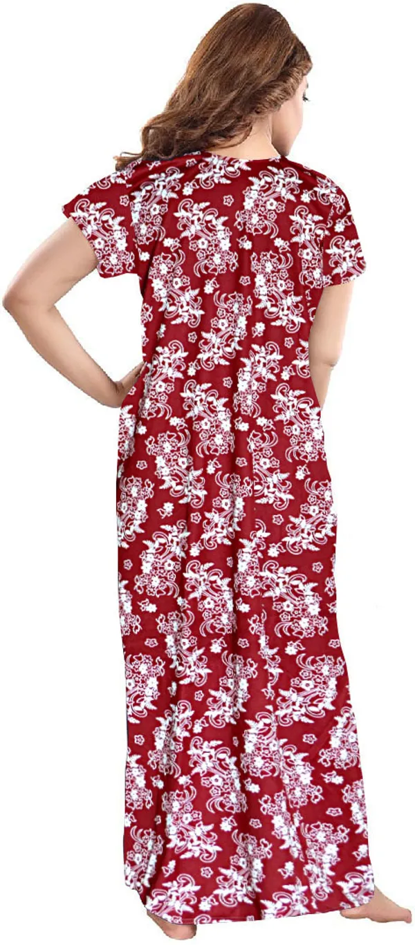 Pack_of_2_Satin_Printed_Nighty_For_Women_|_Blue_&_Maroon