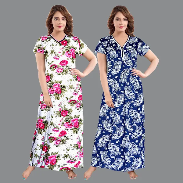 Pack_of_2_Satin_Printed_Nighty_For_Women_|_Pink_&_Blue