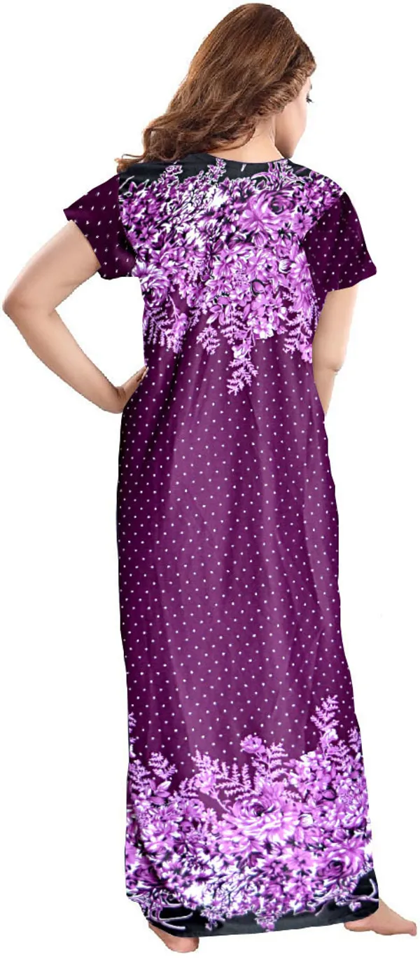 Pack_of_2_Satin_Printed_Long_Nighty_For_Women_|_Purple_&_Black