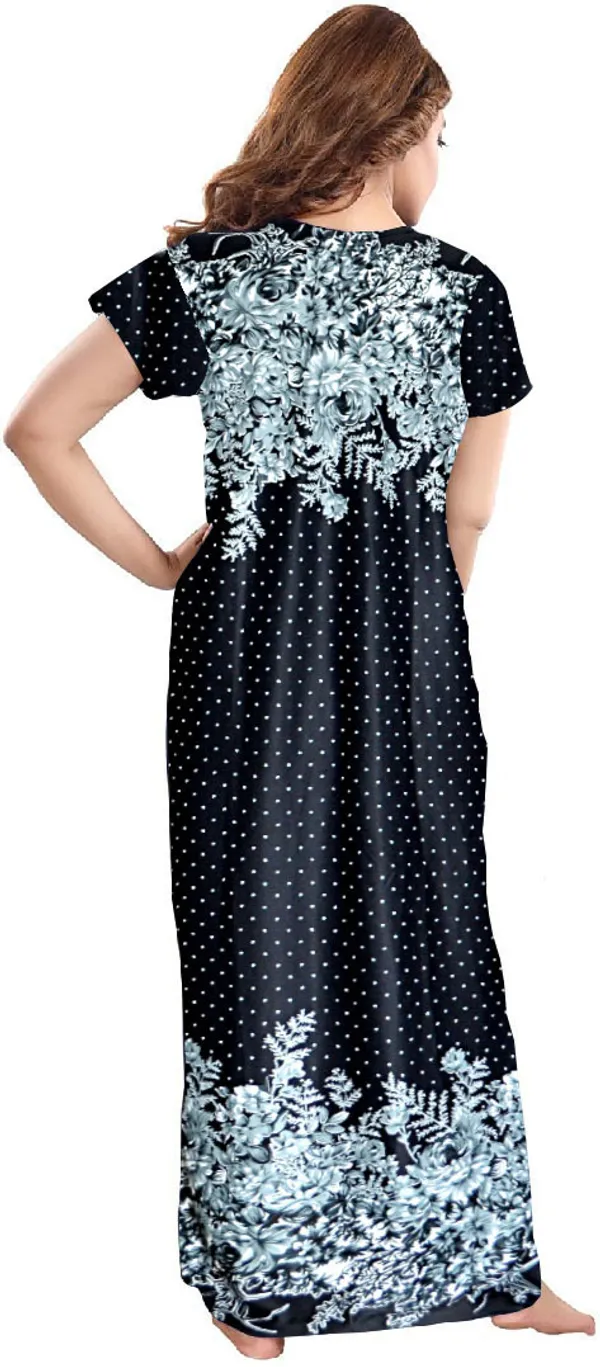 Pack_of_2_Satin_Printed_Long_Nighty_For_Women_|_Purple_&_Black