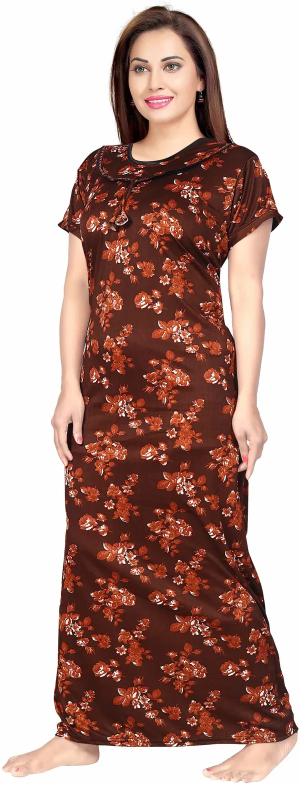 Pack_of_2_Satin_Printed_Nighty_For_Women_|_Black_&_Brown