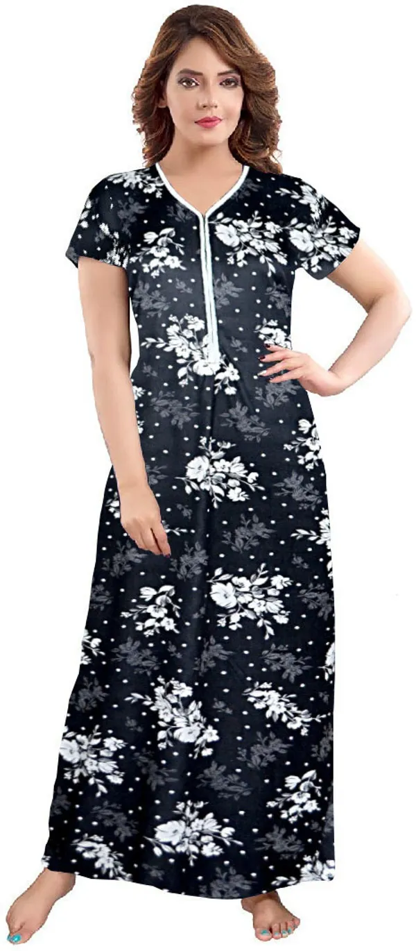 Pack_of_2_Satin_Printed_Nighty_For_Women_|_Black_&_Grey