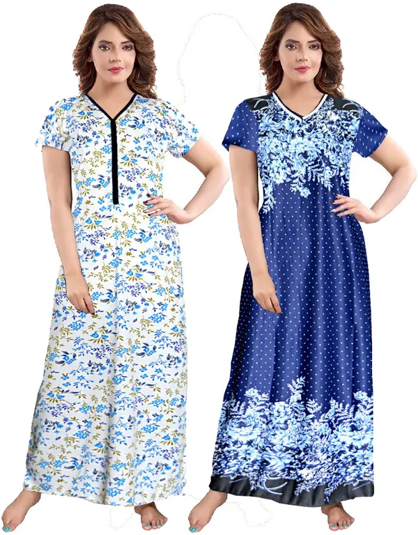 Pack_of_2_Satin_Printed_Nighty_For_Women_|_Multicolor_&_Blue