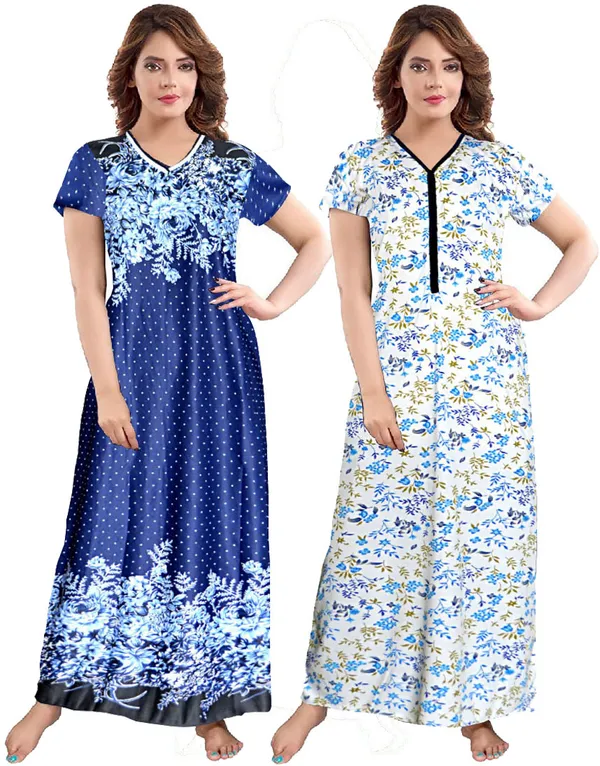 Pack_of_2_Satin_Printed_Nighty_For_Women_|_Blue_&_White