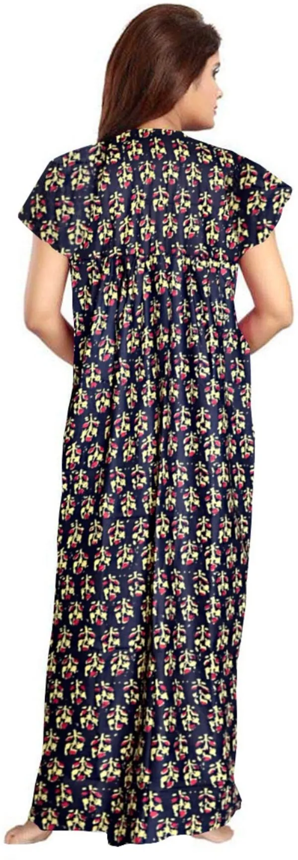 Pack_of_2_Pure_Cotton_Printed_Nighty_For_Women_|_Green_&_Blue