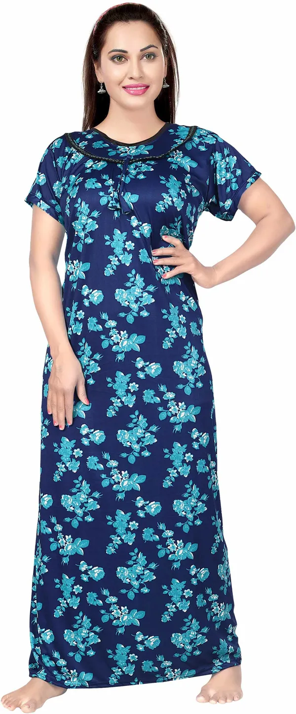 Pack_of_2_Satin_Printed_Nighty_For_Women_|_Blue_&_Purple
