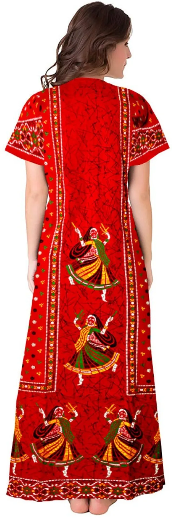 Pack_of_2_Pure_Cotton_Printed_Nighty_For_Women_|_Blue_&_Red