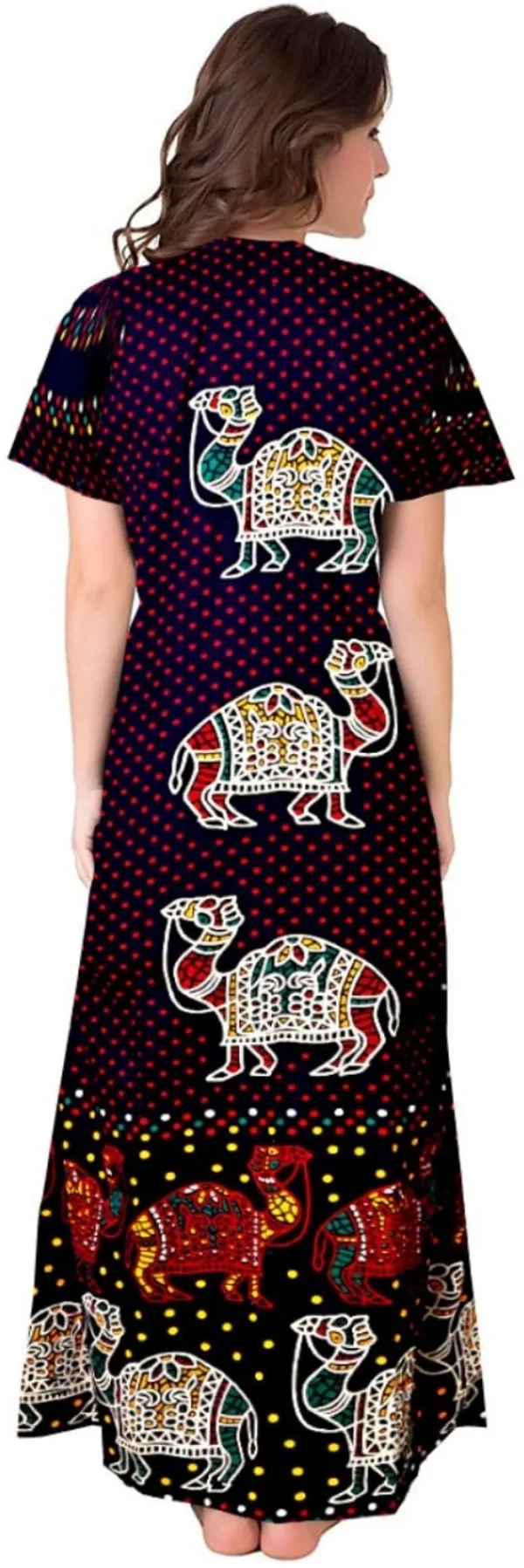 Pack_of_2_Pure_Cotton_Printed_Nighty_For_Women_|_Blue_&_Red
