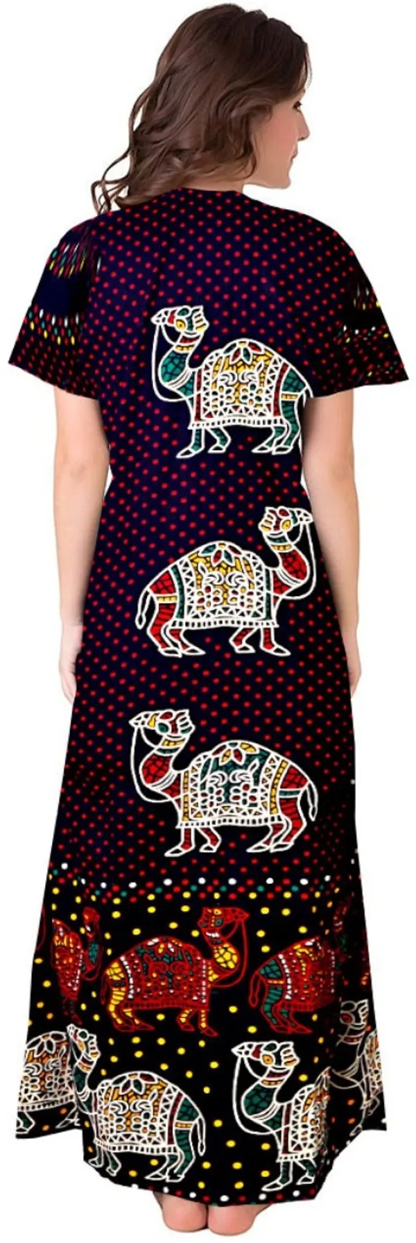Pack_of_2_Pure_Cotton_Printed_Nighty_For_Women_|_Red_&_Blue