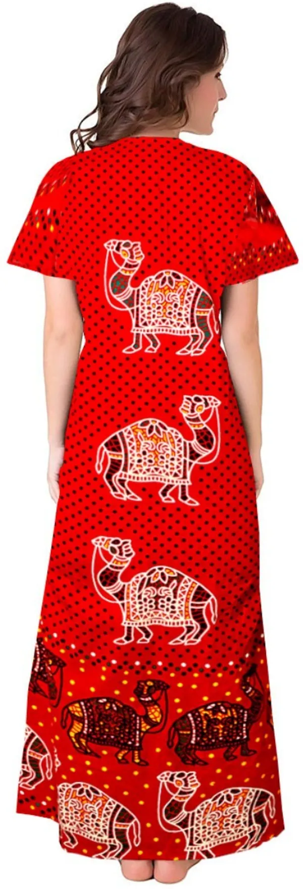 Pack_of_2_Pure_Cotton_Printed_Nighty_For_Women_|_Red_&_Blue