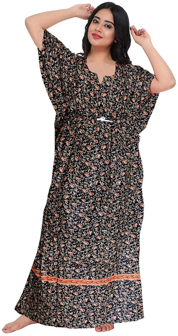 Pack_of_2_Pure_Cotton_Printed_Nighty_For_Women_|_Black_&_Red