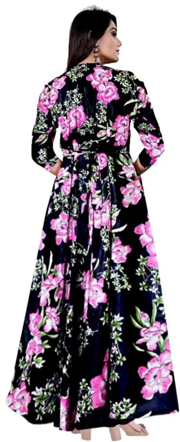 Pink_Rayon_Blend_Printed_Full_Length_Gown_For_Women