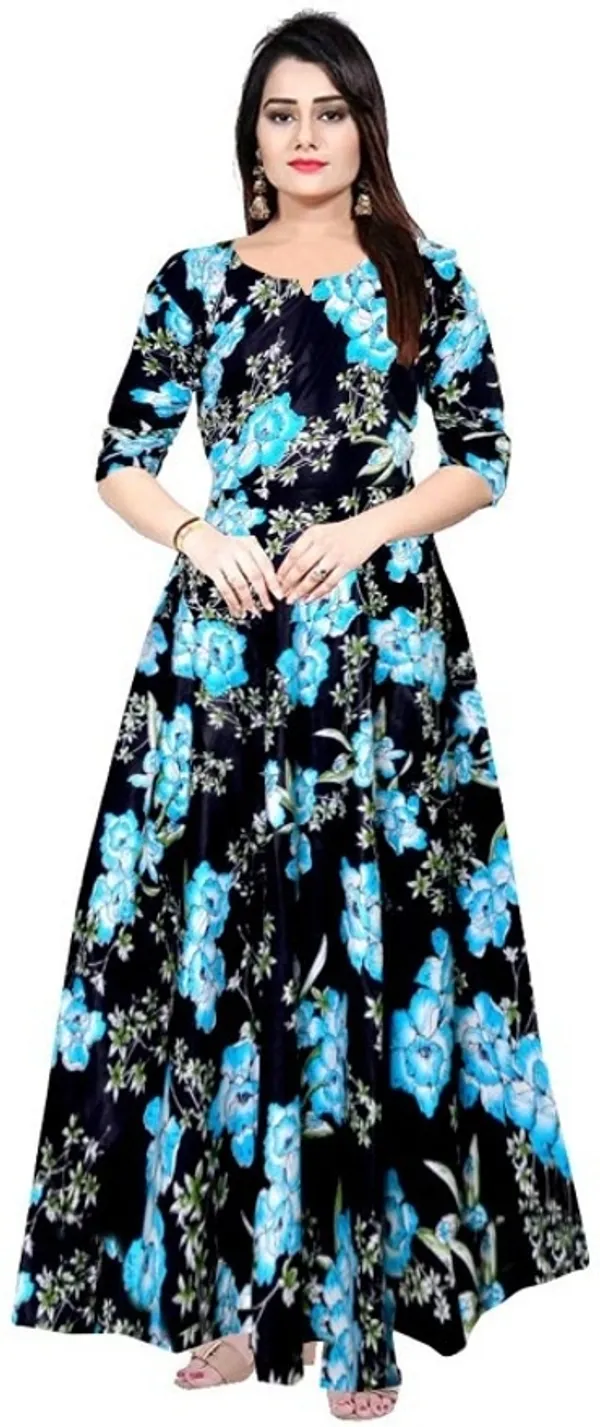 Sky_Blue_Rayon_Blend_Printed_Full_Length_Gown_For_Women