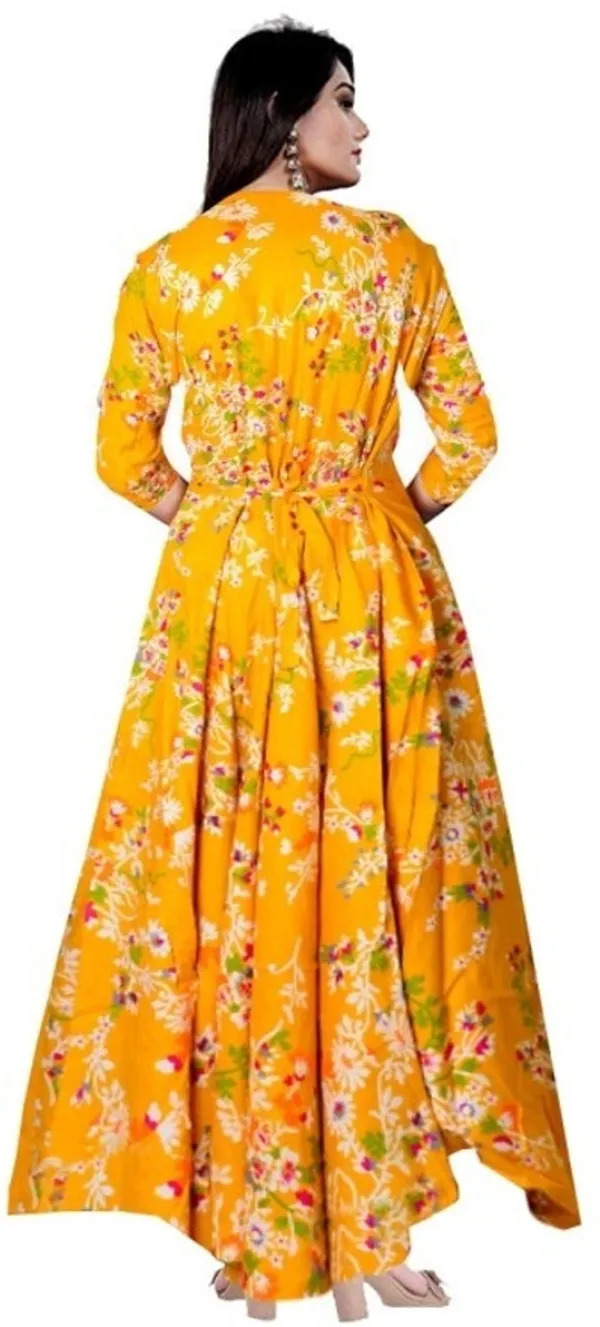 Yellow_Rayon_Blend_Printed_Full_Length_Gown_For_Women