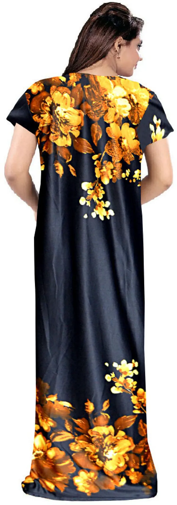 Blue_Satin_Floral_Long_Nighty_For_Women