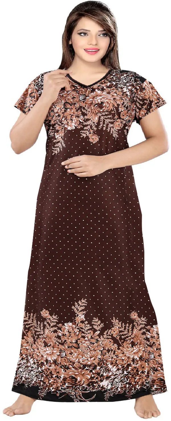 Satin_Polka_Floral_Long_Nighty_For_Women