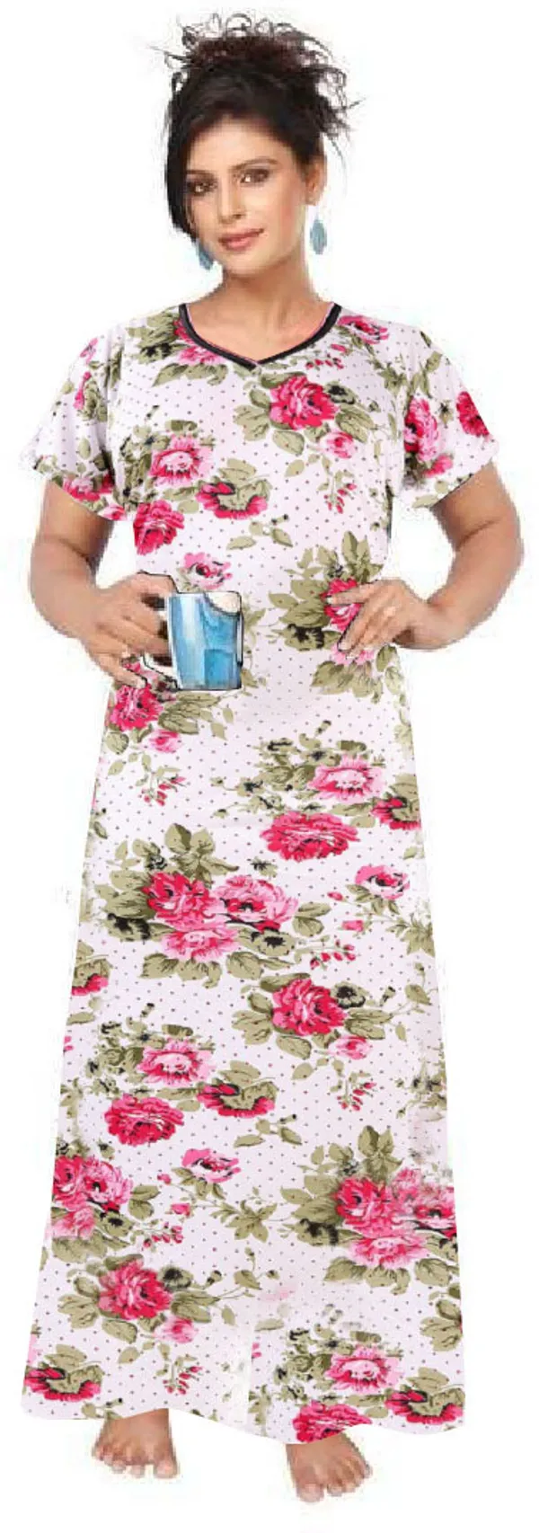 Pink_Satin_Printed_Long_Nighty_For_Women