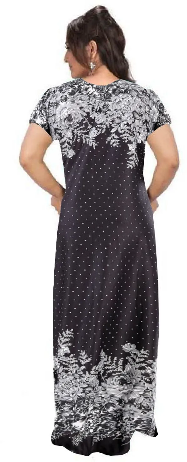 Black_Satin_Printed_Long_Nighty_For_Women