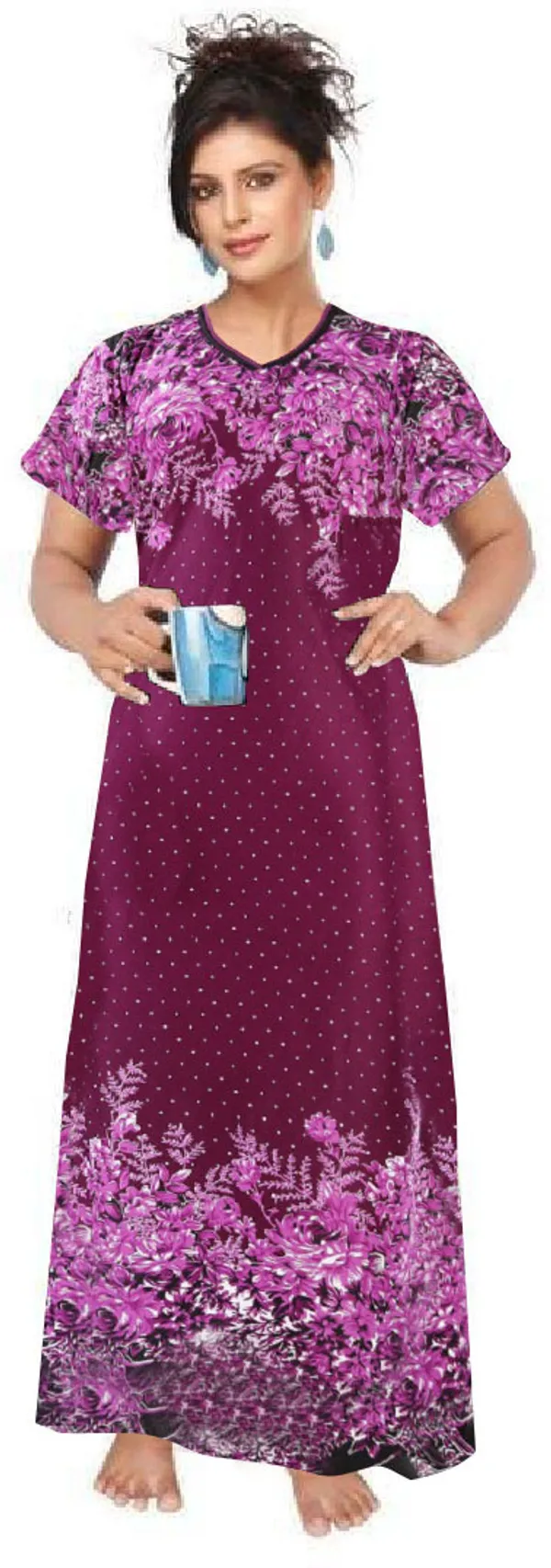 Purple_Satin_Printed_Long_Nighty_For_Women